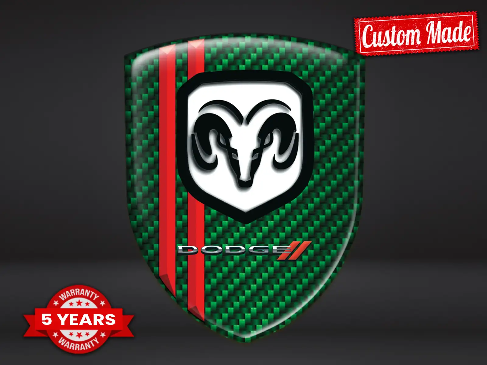 Dodge Fensteraufkleber Premium Stern Hochwertig Auto